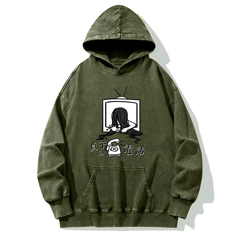 The Ring Sadako Washed Hoodie