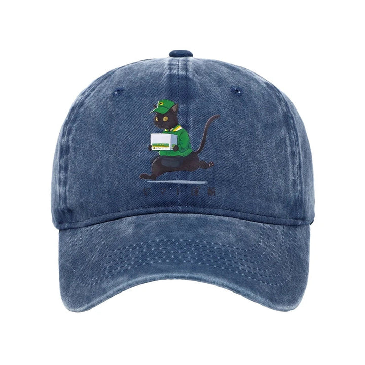 Black Cat Appreciation Day Washed Cap