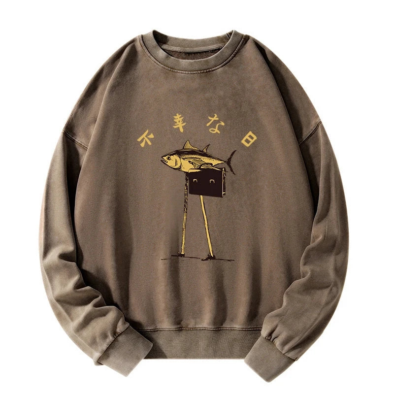 Unlucky Fish Japanese Washed Sweatshirt
