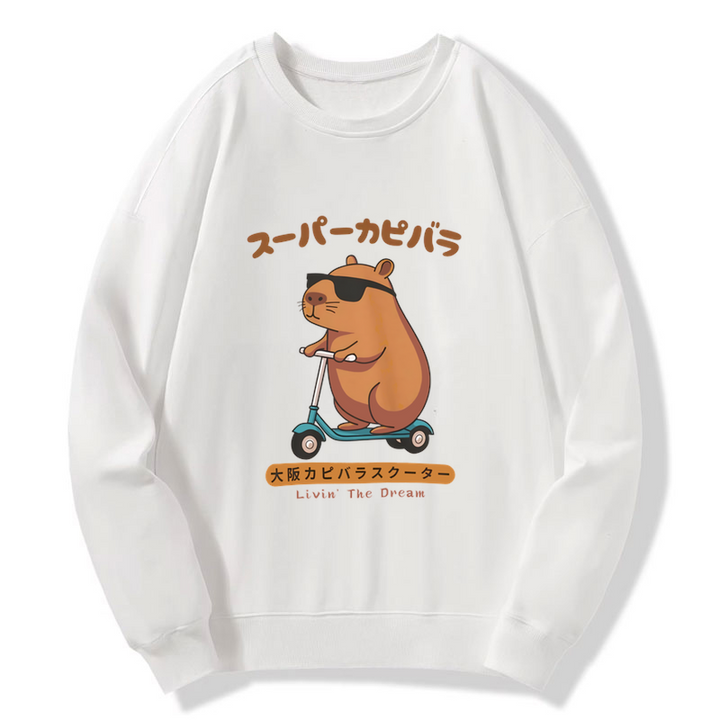 Osaka Capybara Scooter Sweatshirt