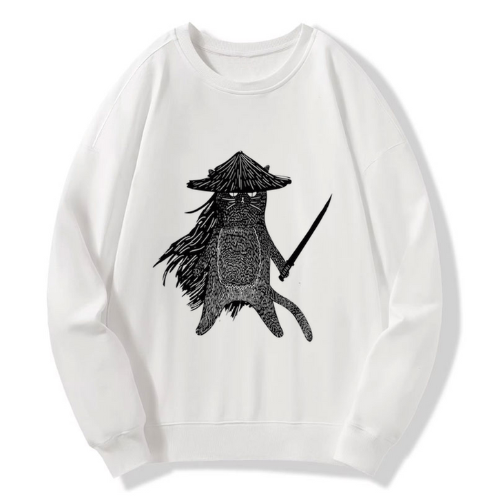 Japanese Samurai Cat Sweatshirt