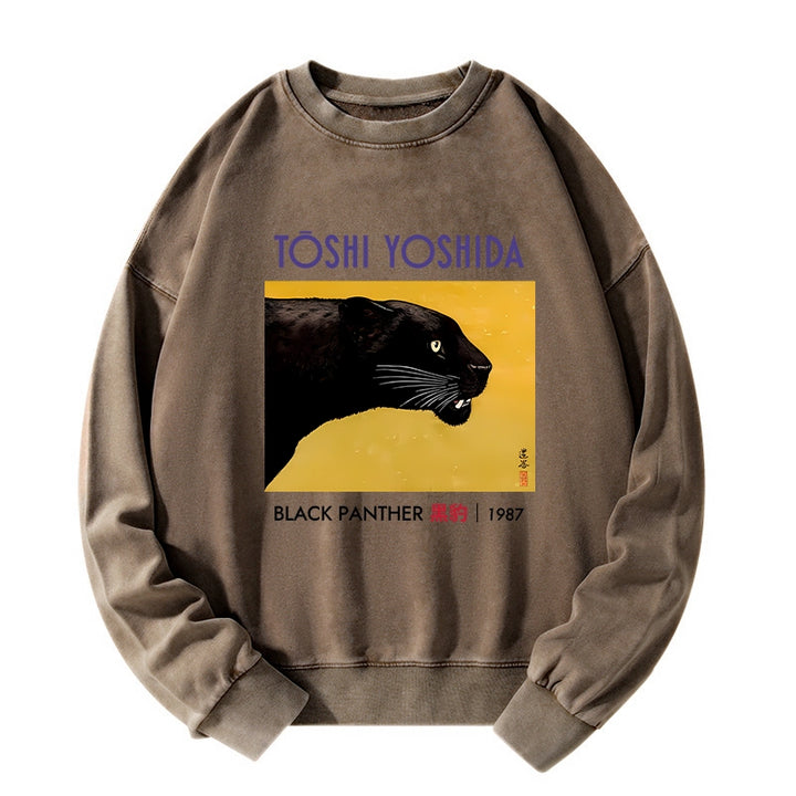 Black Panther Washed Sweatshirt