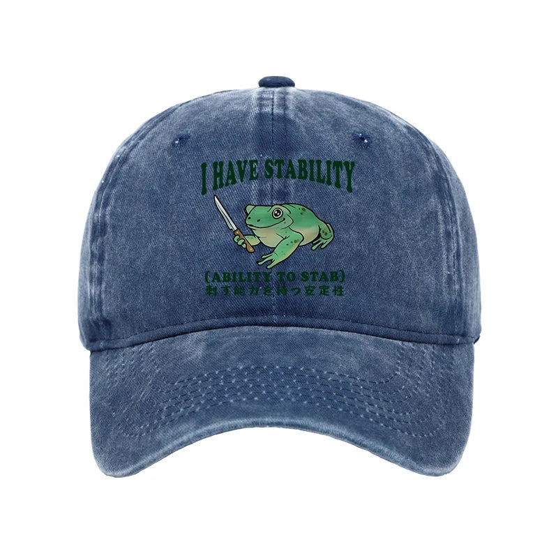 Mentally Stable Assassin Frog Washed Cap