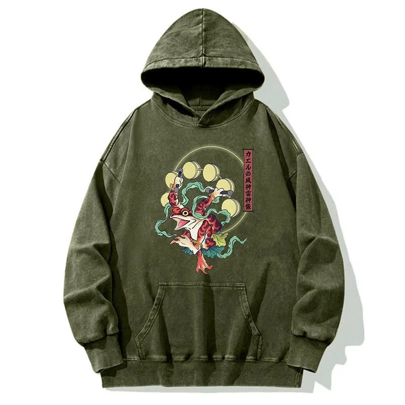 Frog Monster Japanese Washed Hoodie