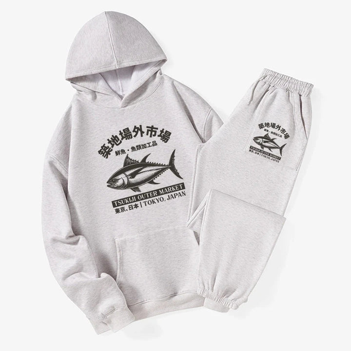 Sakana Tsukiji Fish Market Fleece Lined Hoodie Set