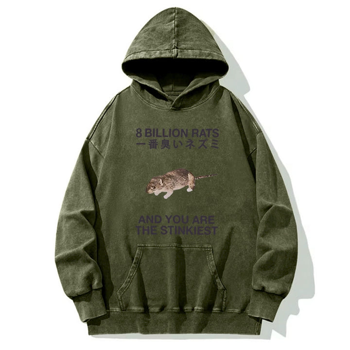 World's Stinkiest Rat Washed Hoodie