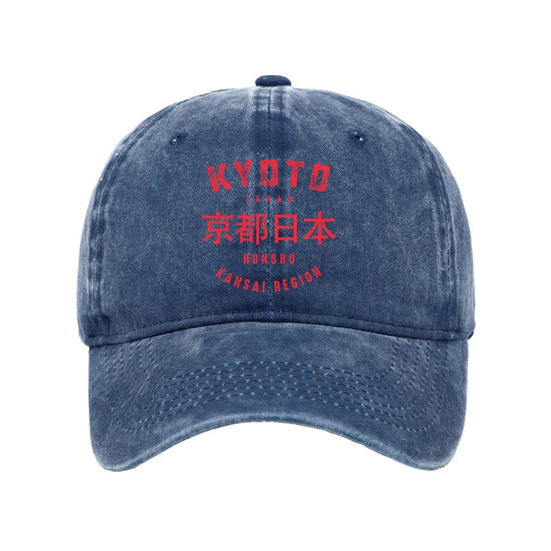 Kyoto City Japan Vintage Washed Cap