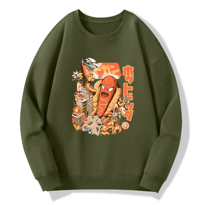 Great Hot Dog Kaiju Japanese Sweatshirt