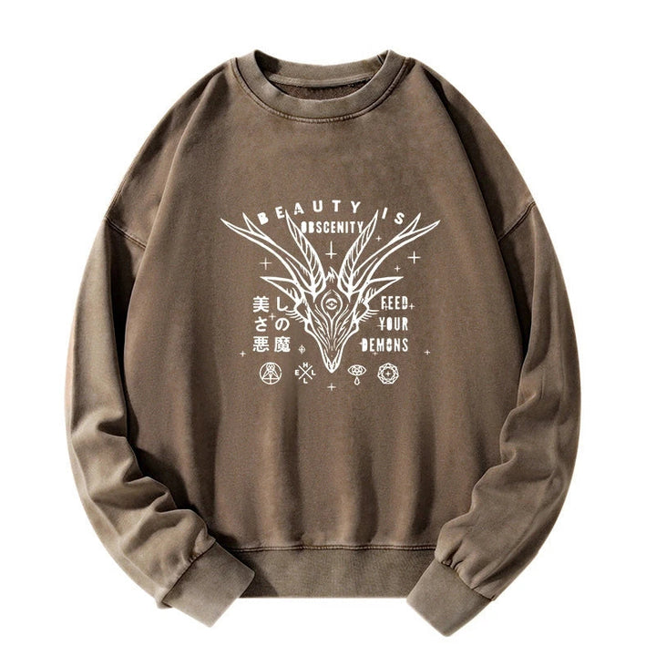 Beautiful Devil Japanese Washed Sweatshirt