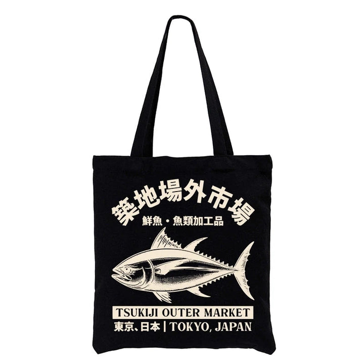 Japan Tsukiji Fish Market Tote Bag