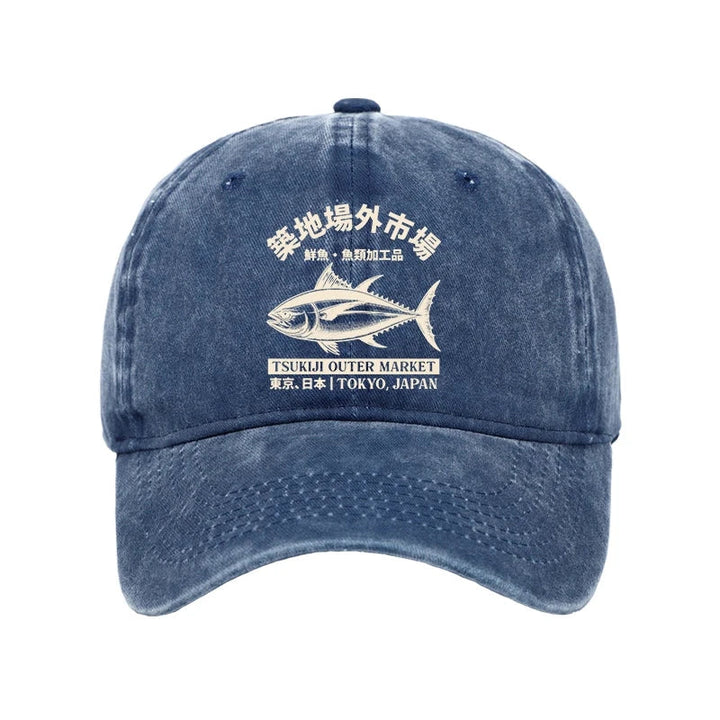 Japan Tsukiji Fish Market Washed Cap