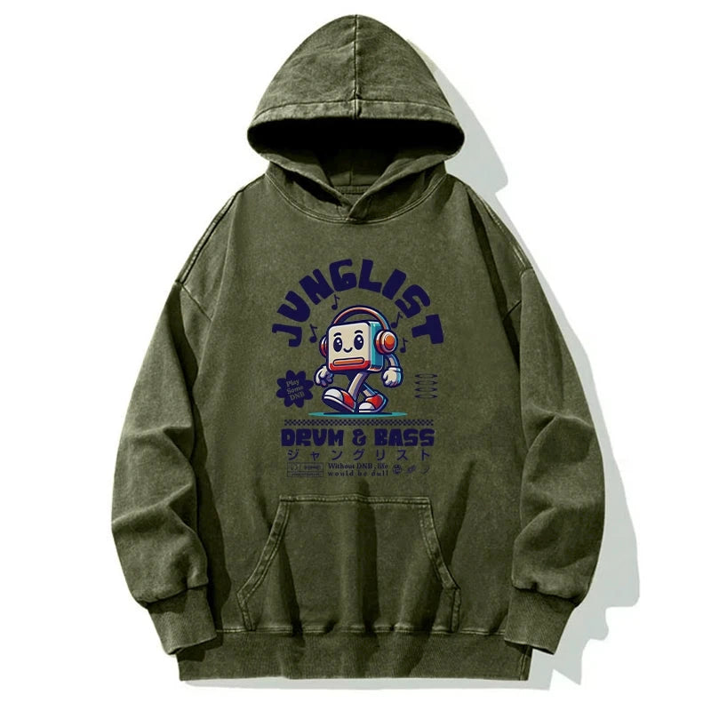 Junglist DNB Japan Washed Hoodie