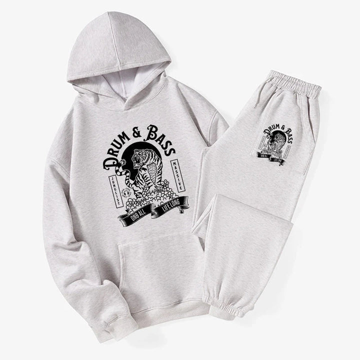 Drum & Bass Tiger Fleece Lined Hoodie Set