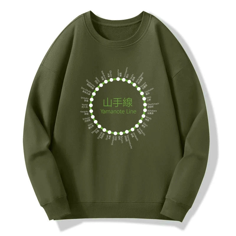 Yamanote Line Stations Circle Sweatshirt