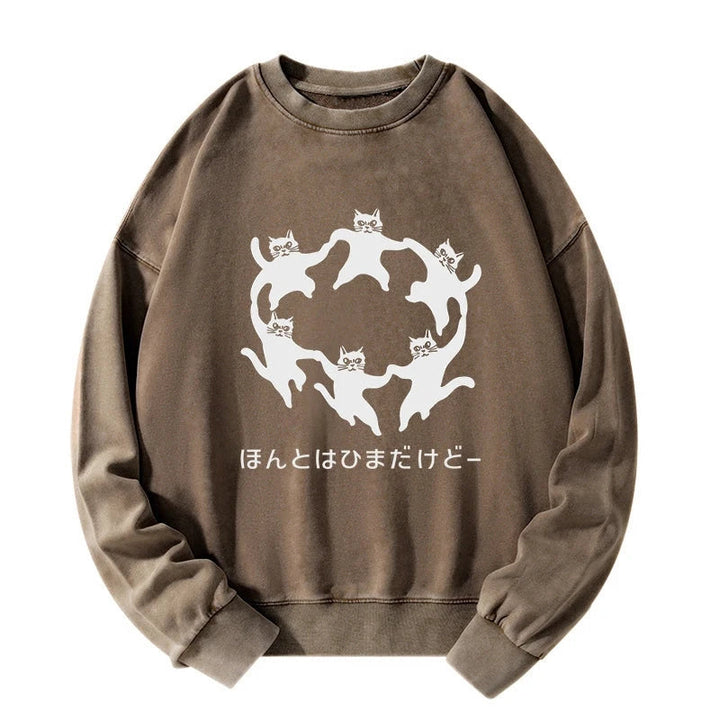 Leisure Cats Japanese Washed Sweatshirt