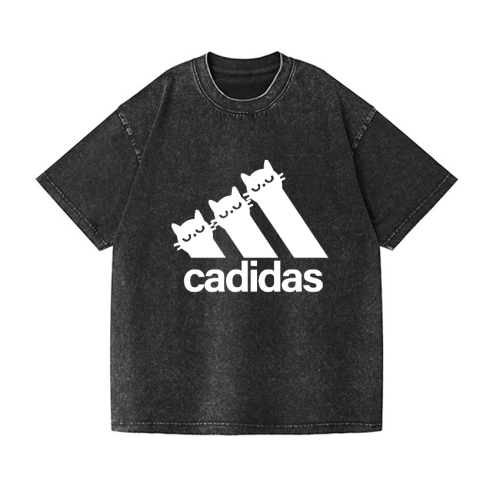Catdidas Vintage Wash Crew Neck T-shirt