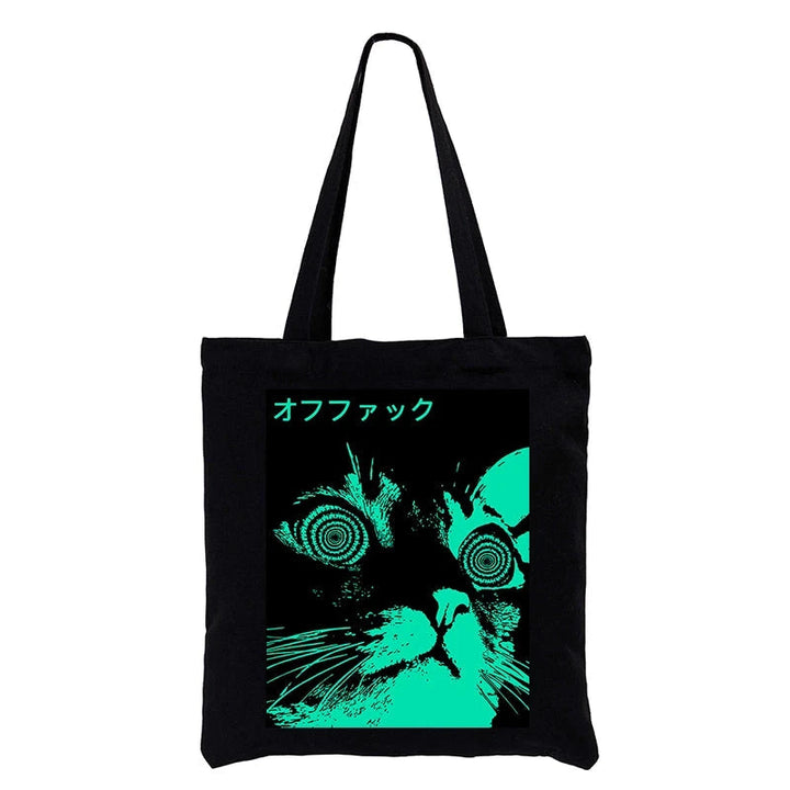 Cool Cat Japanese Tote Bag