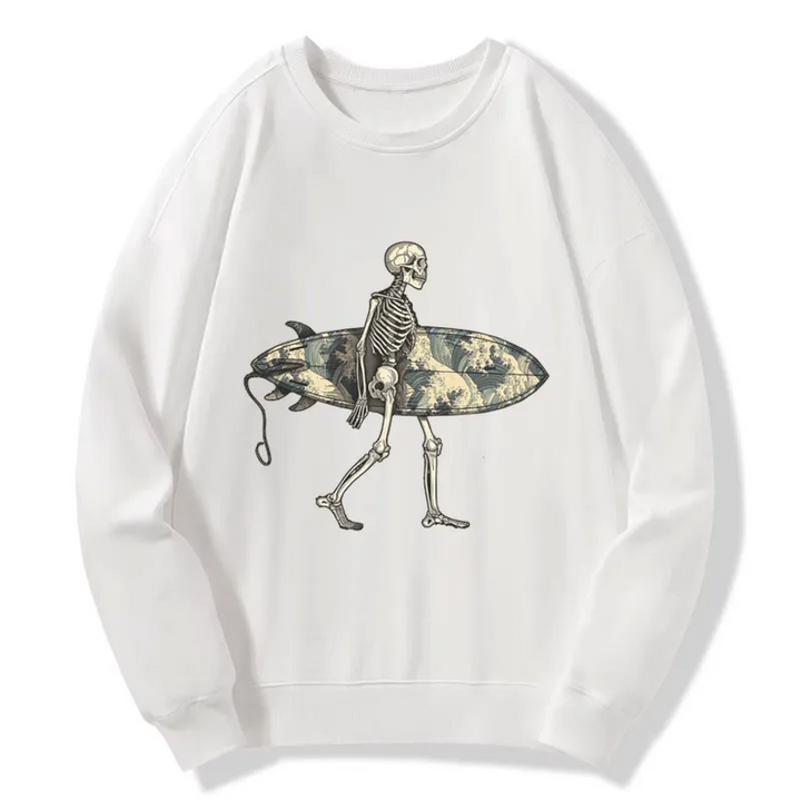 Skeleton Ready To Go Surfing Sweatshirt