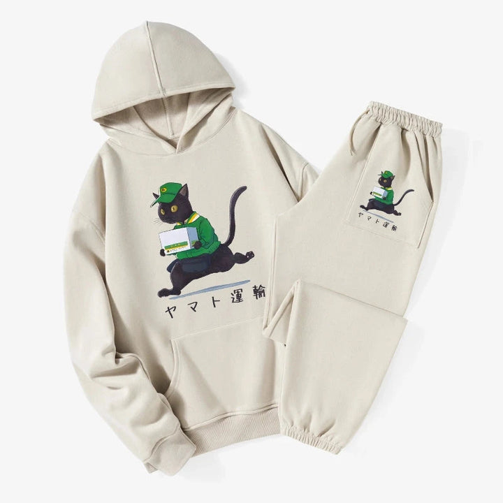 Black Cat Appreciation Day Fleece Lined Hoodie Set