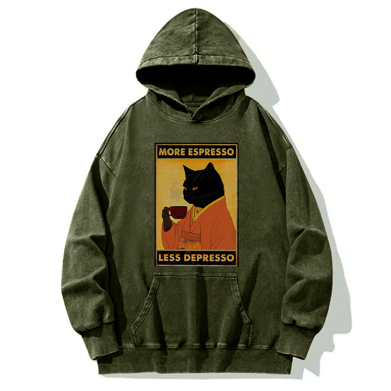 Increase Espresso Decrease Distress Washed Hoodie