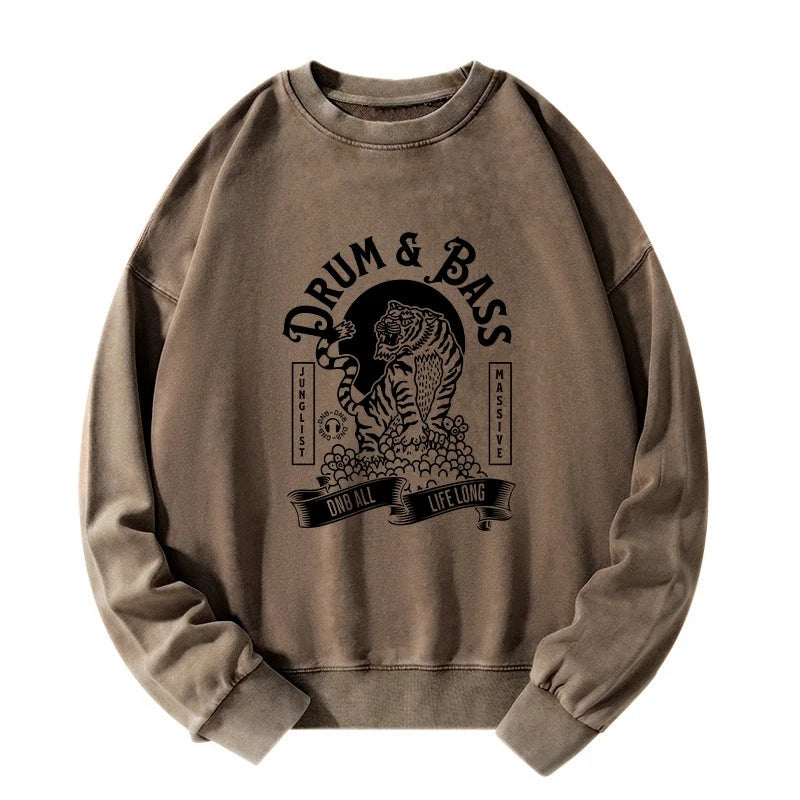 Drum & Bass Tiger Washed Sweatshirt