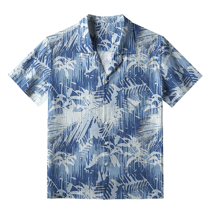 Tropical Leaf Silhouettes Aloha Hawaiian Shirt