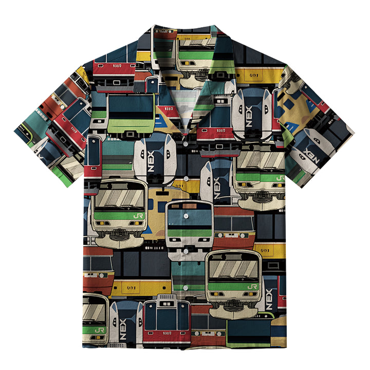 Japanese Trains Aloha Hawaiian Shirt