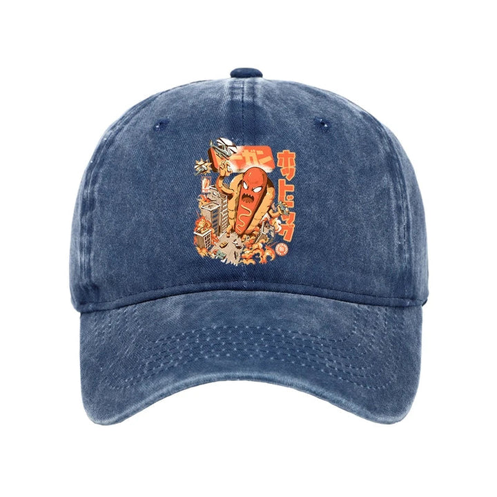 Great Hot Dog Kaiju Japanese Washed Cap