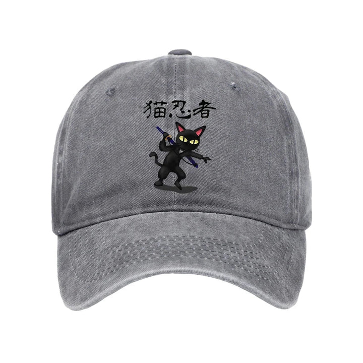 Ninja Cat Washed Cap