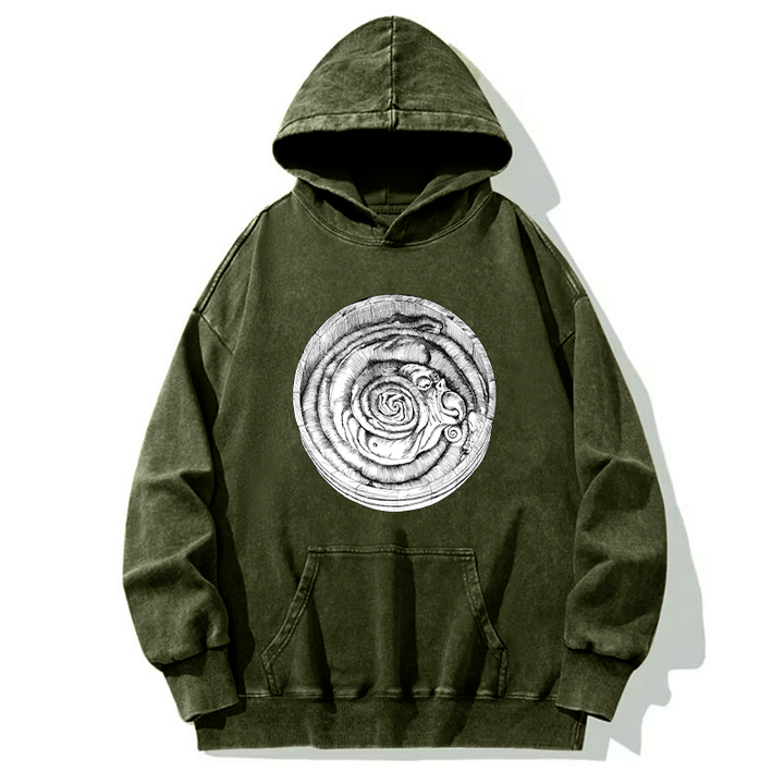 Uzumaki Manga Horror Washed Hoodie