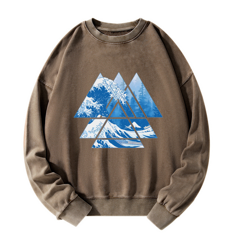The Great Wave Washed Sweatshirt