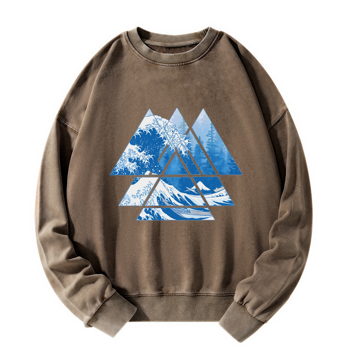 The Great Wave Washed Sweatshirt
