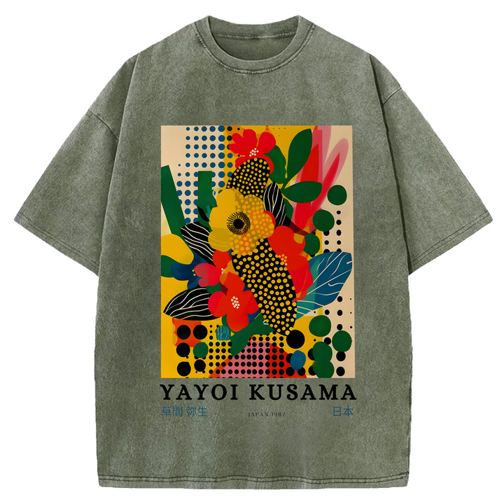 Yayoi Kusama Vintage Washed Crew Neck T-Shirt