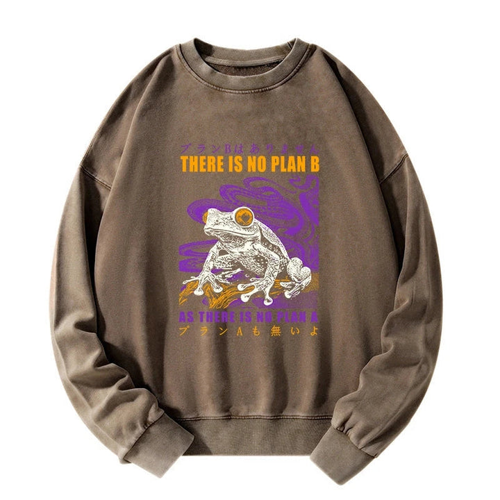 Thers Is No Plan B Frog Washed Sweatshirt