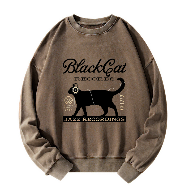 Black Cat Japan Washed Sweatshirt