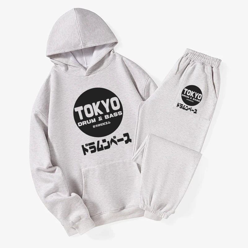 Tokyo DnB Japanese Fleece Lined Hoodie Set