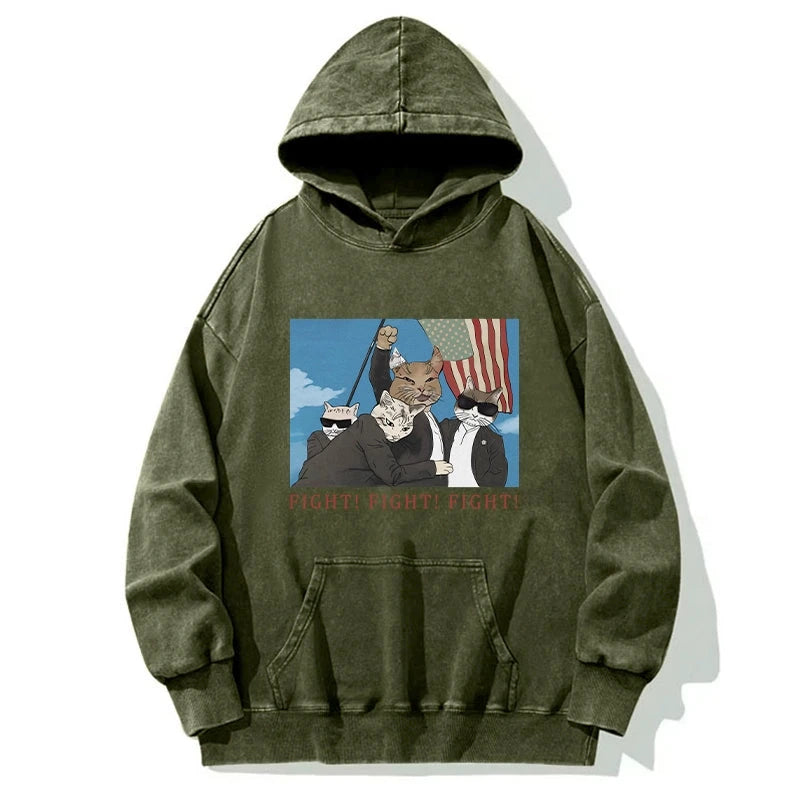 The Great Fight Cat Washed Hoodie
