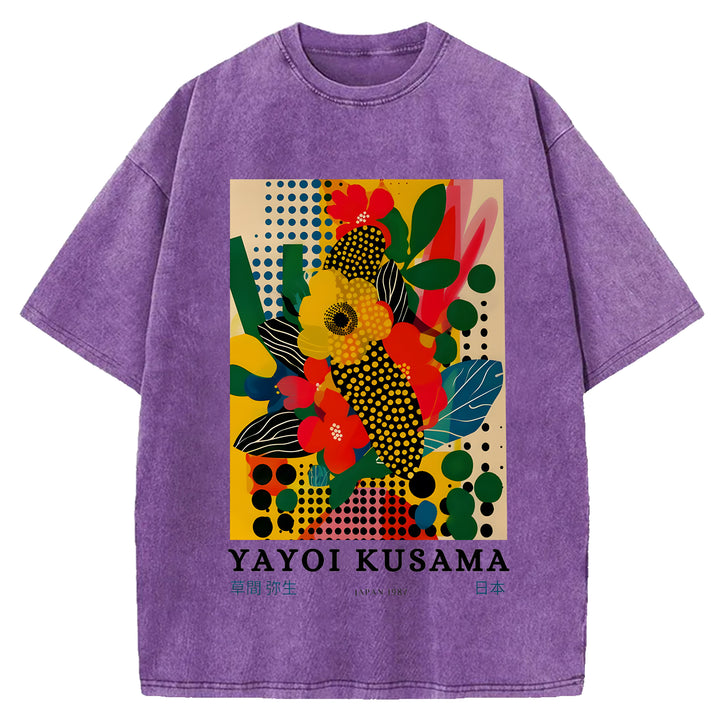 Yayoi Kusama Vintage Washed Crew Neck T-Shirt