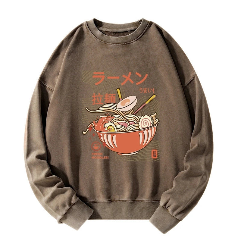 Fresh Ramen Noodles Washed Sweatshirt