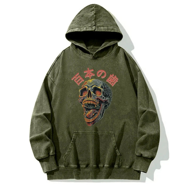Terrifying And Disgusting Skull Washed Hoodie