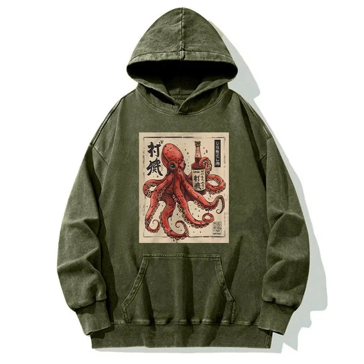 Osaka Sak¨¦ Octopus Washed Hoodie