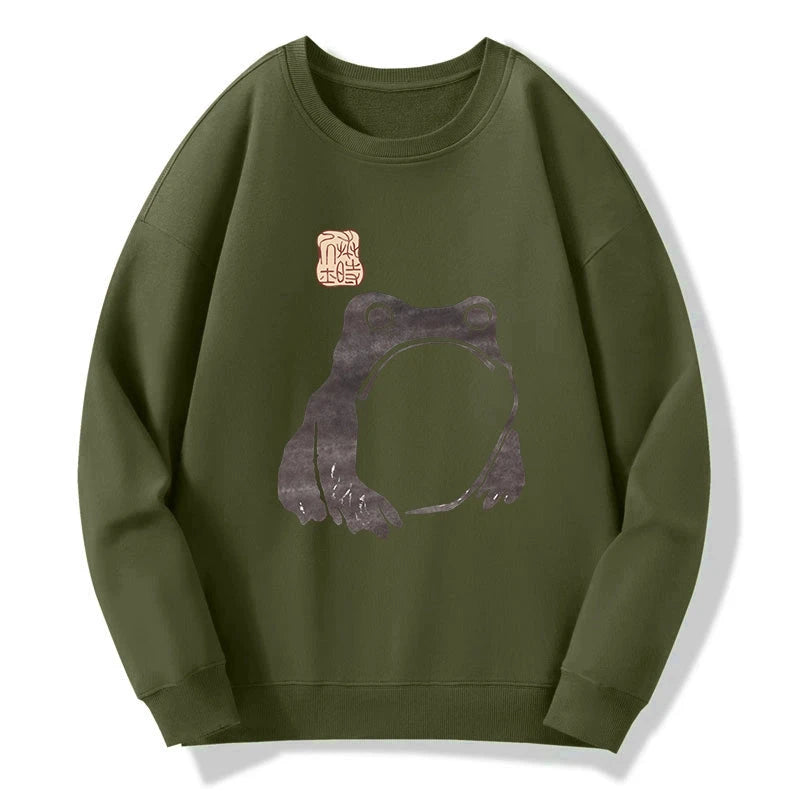 Matsumoto Hoji woodblock print frog Sweatshirt