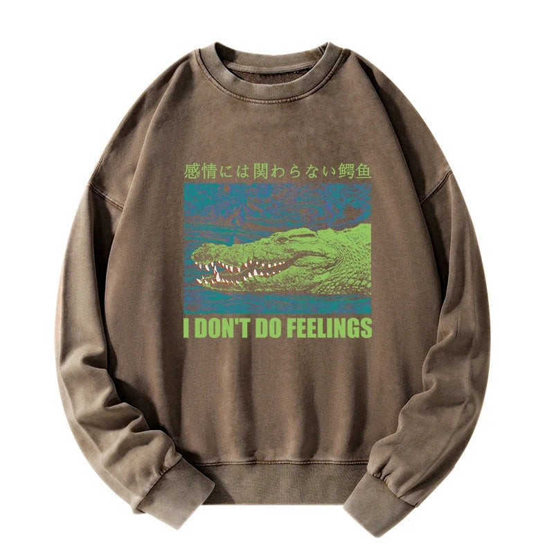 An Emotionless Crocodile Washed Sweatshirt