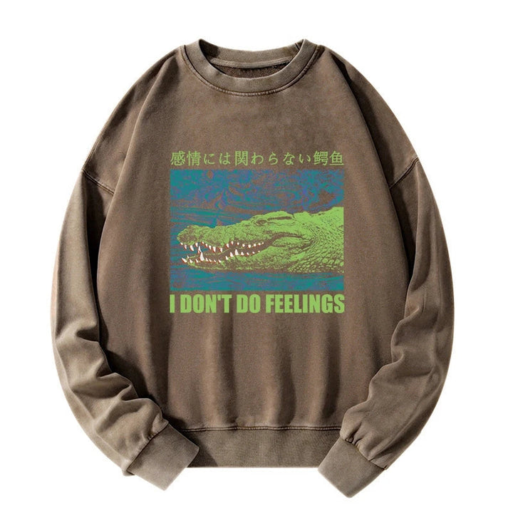 An Emotionless Crocodile Washed Sweatshirt