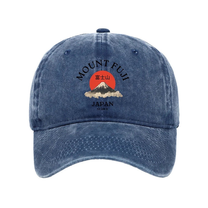 Japan Mount Fuji Sun Unisex Washed Cap