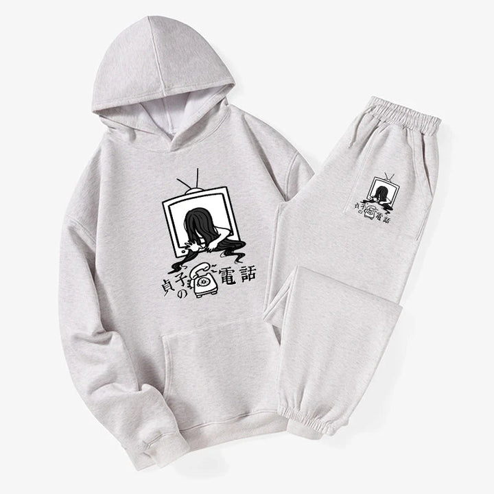 The Ring Sadako Fleece Lined Hoodie Set