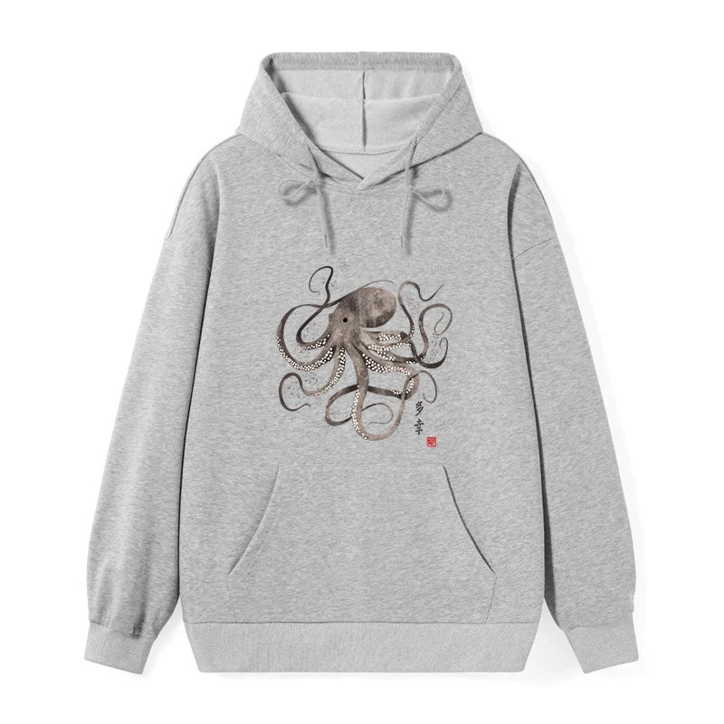 Octopus Japanese Calligraphy Classic Hoodie
