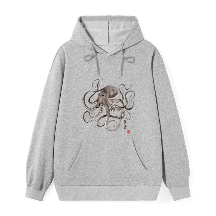 Octopus Japanese Calligraphy Classic Hoodie
