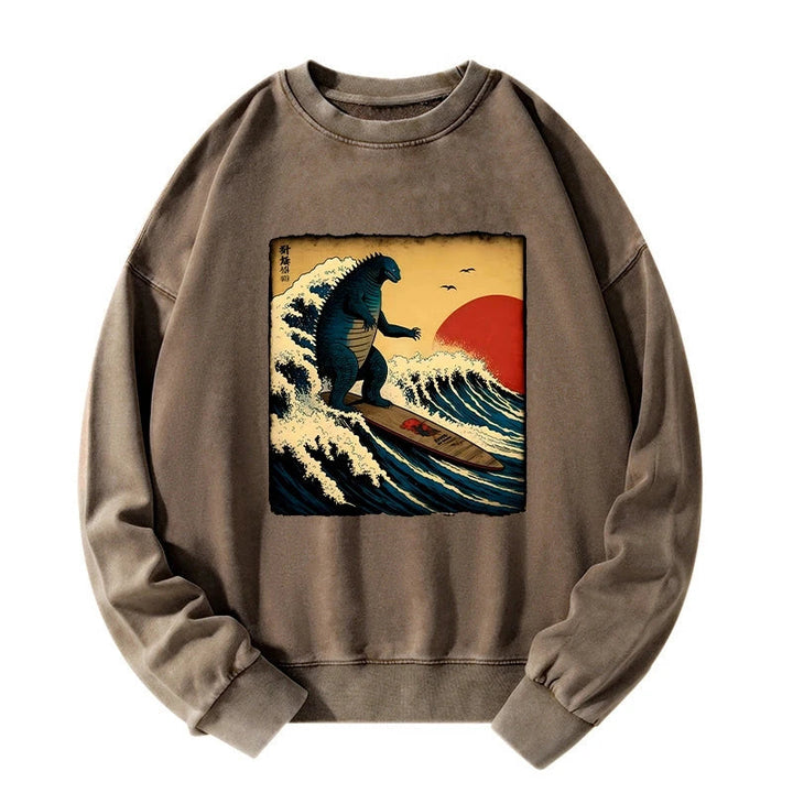 The Great Wave Washed Sweatshirt