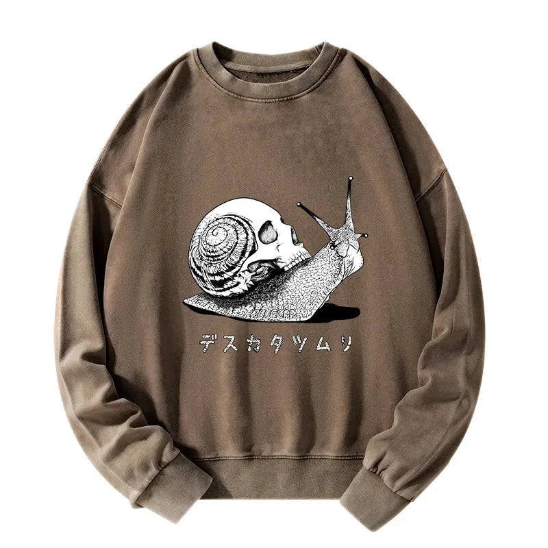 Death Snail Manga Washed Sweatshirt